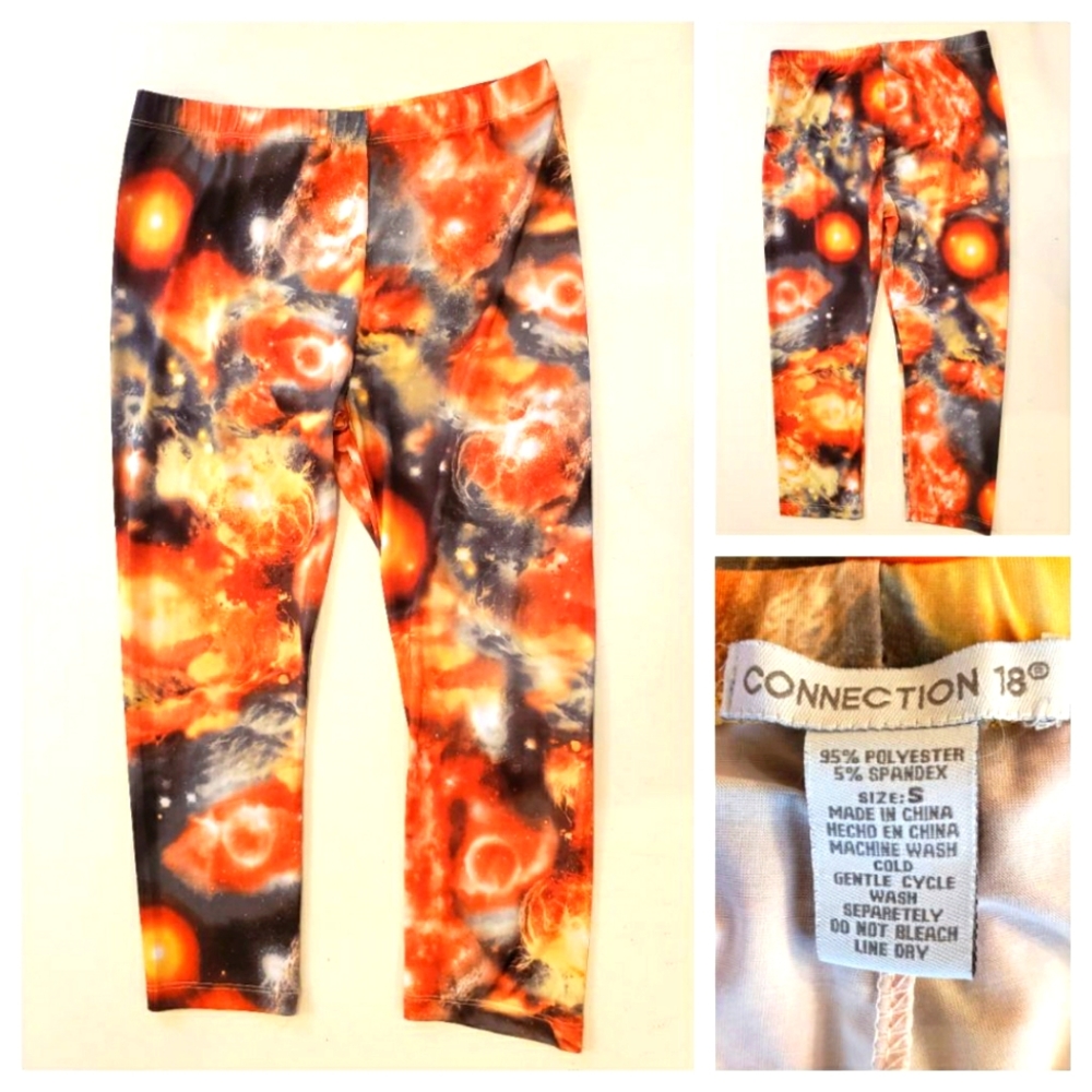 Womens Sunburst, Galaxy, Meteorite Capri Leggings/Tights, Size S